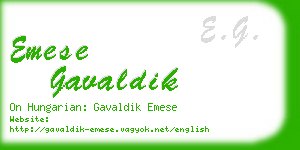 emese gavaldik business card